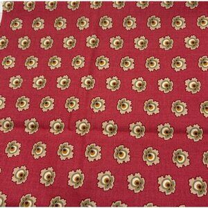 Marcus Fabrics Red Cotton Floral Print Quilting Panel 19x35" Vintage-Inspired